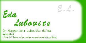 eda lubovits business card